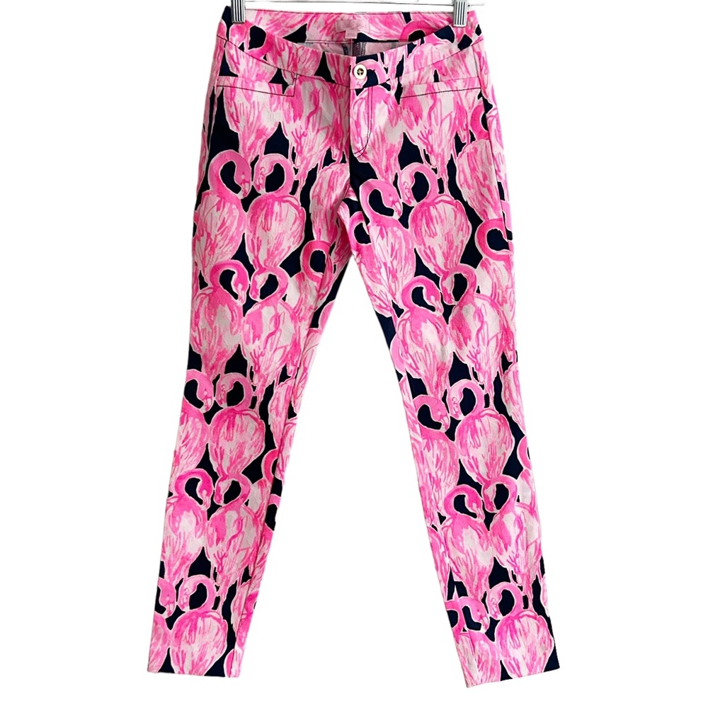 NEW Lilly Pulitzer Flamingo Kelly Skinny Ankle Pant 00
